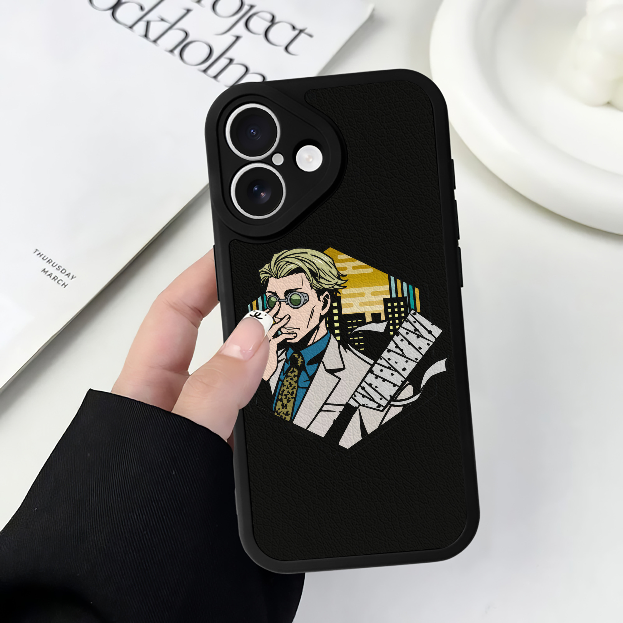 （画像用） 呪術廻戦 Jujutsu Kaisen 【iPhone 16シリーズ対応】シリコンスマホケース（レザー調） 材質：シリコン